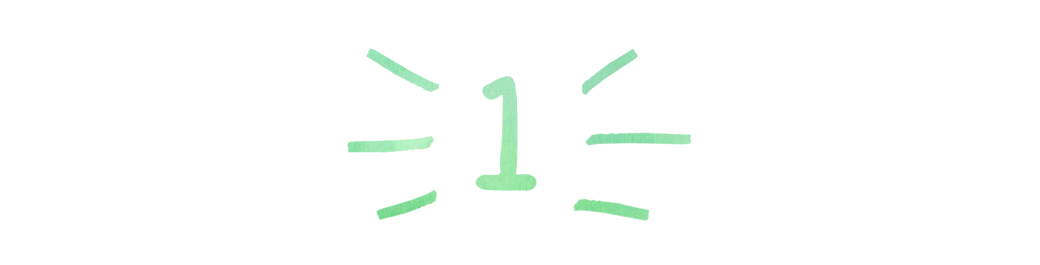 A header in a handwritten font that reads '1'